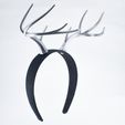 Deer-Antlers-Silver-Side.jpg Deer Antlers [Costume, Headwear, Cosplay, Futuristic]