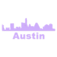 Austin_all.stl Wall silhouette - City skyline Set