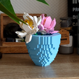 image_2023-09-15_192558527.png Free OBJ file Pot cover voxel minimalist art #PLANTERSXCULTS・3D printing idea to download