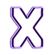 X.stl Alphabet coupe-biscuits 6cm