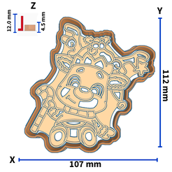 sddsds.png STL file CHRISTMAS REINDEER - COOKIE CUTTER・3D print design to download