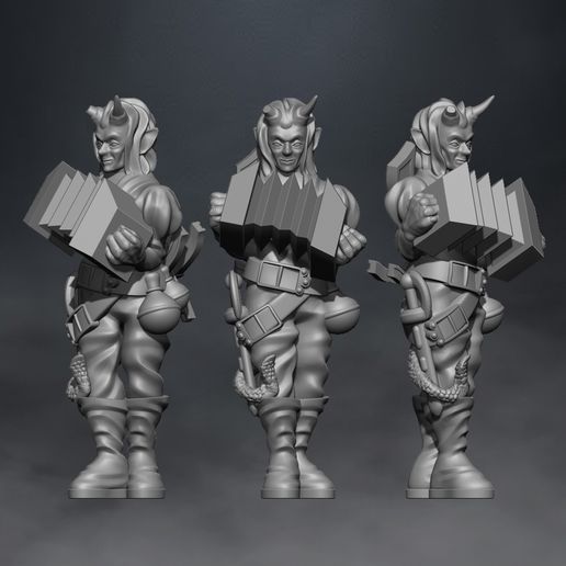 Download STL file tiefling bard • 3D printer model ・ Cults