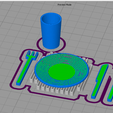 SAMPLE_SUPPORT.png Set de cubiertos tenedor cuchillo cuchara + plato + vaso