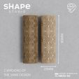 Boho6_4.jpg Boho VI Texture | 2 versions of the same design | Polymer clay Seamless texture roller | Digital STL file | Clay texture