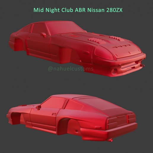 🚗 Mid Night Club ABR Nissan 280 ZX・ STL File for ・Cults