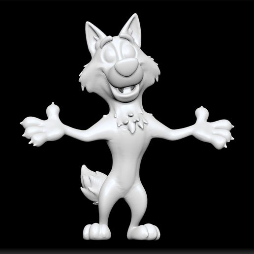 Wolf toon 3D model