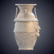 3dprint_model_MATERIAL_Side_L.png Samurai Warrior Relief Vase GPM-73