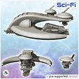 3.jpg Tau recon spaceship with scout drone (6) - Future Sci-Fi SF Post apocalyptic Tabletop Scifi Wargaming Planetary exploration RPG Terrain