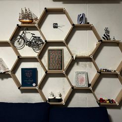 photo_2023-01-24_14-43-42.jpg STL file Wall Hex Shelves・3D print object to download