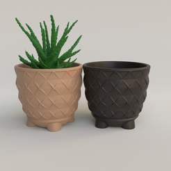 BeanPot_01_Viewport_005.png STL-Datei X Kreuz Dekorative Sukkulenten-Pflanzgefäße・Modell zum Herunterladen und 3D-Drucken