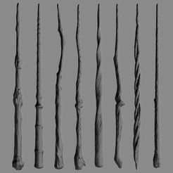 all.jpg Archivo OBJ ¡Varitas de iniciación de Hogwart's Legacy!・Modelo para descargar e imprimir en 3D