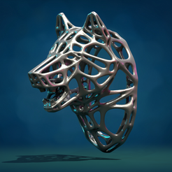 MshWlf-01.png 3D file Print ready mesh Wolf Head.・3D printable design to download