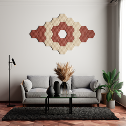 6.png STL-Datei 3D-Wandpaneel-Set・Modell zum Herunterladen und 3D-Drucken