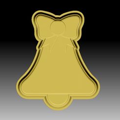 XmasBell-VACUUM-PIECE.jpg Fichier STL MOULE POUR BOMBE DE BAIN CLOCHE DE NOËL・Objet imprimable en 3D à télécharger