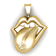 render1.png MOUTH TOUNGH FLOWER DESIGN PENDANT 3D PRINTABLE MODEL