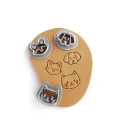 square.jpg Cat, Dog and Fox Face Polymer Clay Cutters