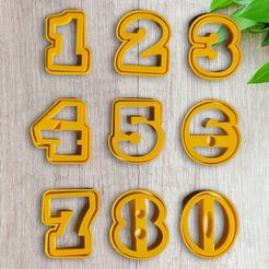 12d1d003-7109-4726-b636-64adddabc8b0.jpg STL file Cutters in the shape of numbers・3D printer design to download