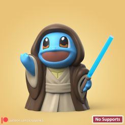 StarWarSquirtle01.jpg STL-Datei POKEMON - OBI-WAN SQUIRTLE (EINFACHER DRUCK OHNE UNTERSTÜTZUNG)・3D-druckbares Design zum Herunterladen