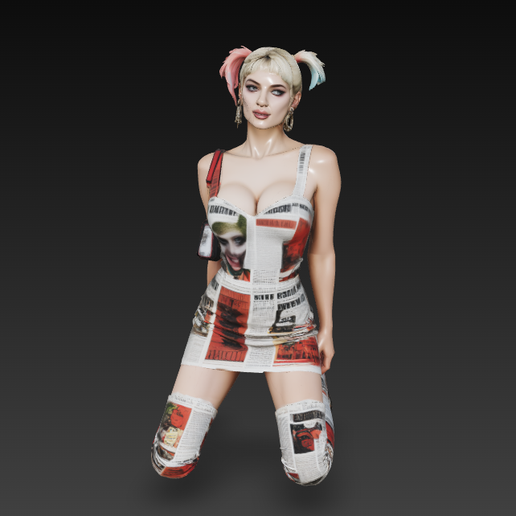 Harley Quinn Newspaper Dress Ver.