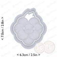 grapes~private_use_cults3d_otacutz-cm-inch-top.png Grapes Cookie Cutter / Suika Game