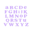 shrek font small cap.obj font alphabet letter shrek small and big cap