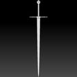 Preview03.jpg Geralt Steel Sword -The Witcher 3 Version 3D print model