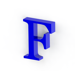 F3.png Free STL file Letter F・Template to download and 3D print