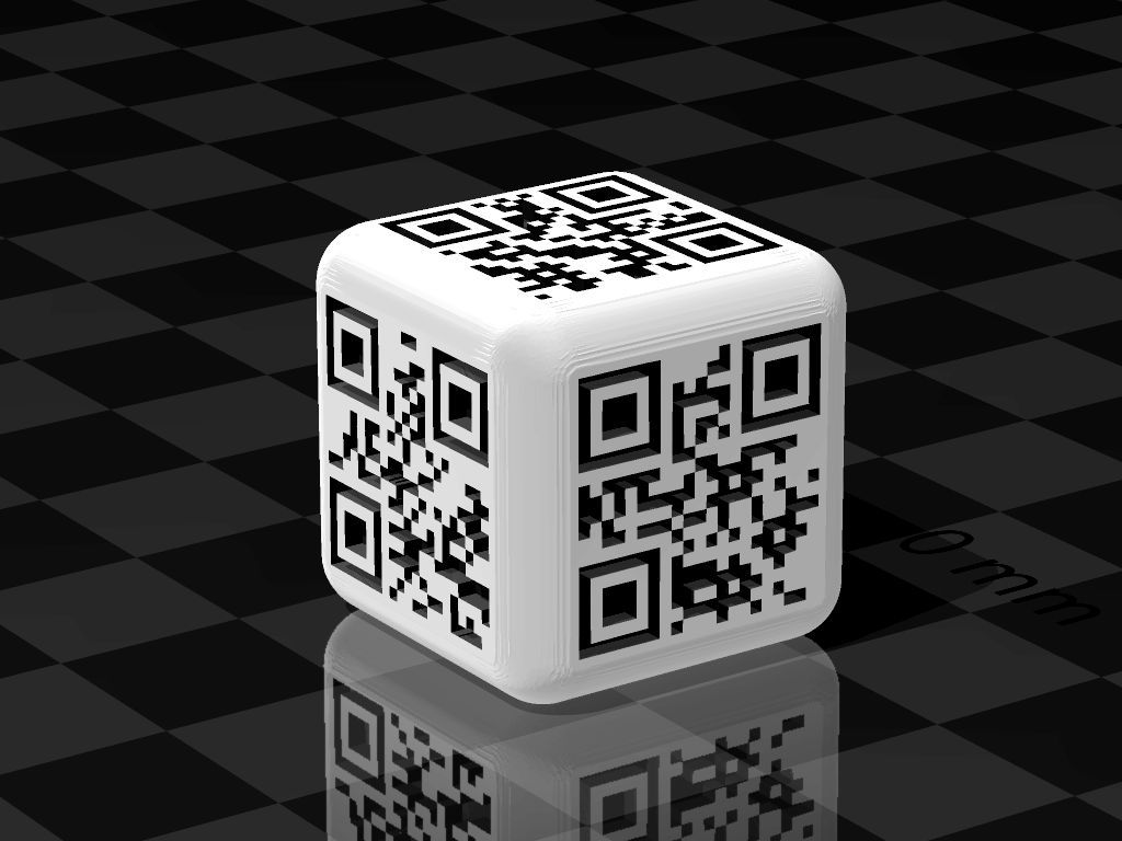 STL file QRcode dice・3D print design to download・Cults