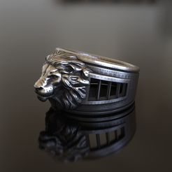 Lion-Ring.jpg Fichier STL Anneau du lion・Design pour impression 3D à télécharger