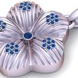 3.jpg FLOWER SILVER PENDANT 3D PRINTABLE MODEL