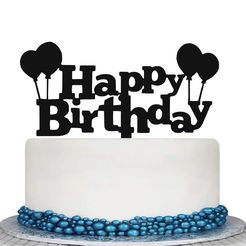 HAPPY-BIRTHDAY-12.jpg Archivo STL TOPPER HAPPY BIRTHDAY・Plan para descargar y imprimir en 3D