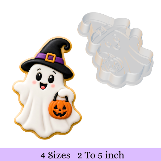 Halloween Ghost Cookie Cutter + Stamp