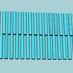 zoll2.png STL file 41 Texture Rollers Collection - Fondant Decoration Maker・3D print model to download