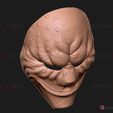 09.jpg Dallas Mask - Payday 2 Mask - Halloween Cosplay Mask 3D print model