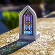 IMG_1359_.jpg Temple window with Zelda stained glass window - Candle Holder