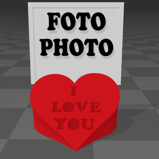 PORTRAIT HOLDER I LOVE YOU, I LOVE YOU 3D model