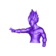 Upper_Body.stl Вегета Dragon Ball с печатью FDM