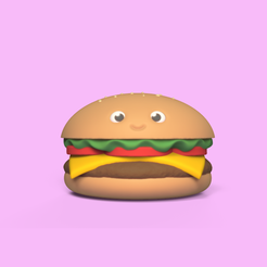 Hamburger2.png Download file Cute Hamburguer • Model to 3D print, Usagipan3DStudios