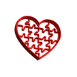 corazon rompecabezas.png cookie cutter heart puzzle - cookie cutter valentine's day - valentine - love / cortante dia de los enamorados - san valentin - amor