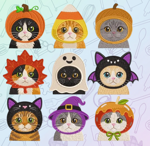 Halloween Cats Cookie Cutter Set