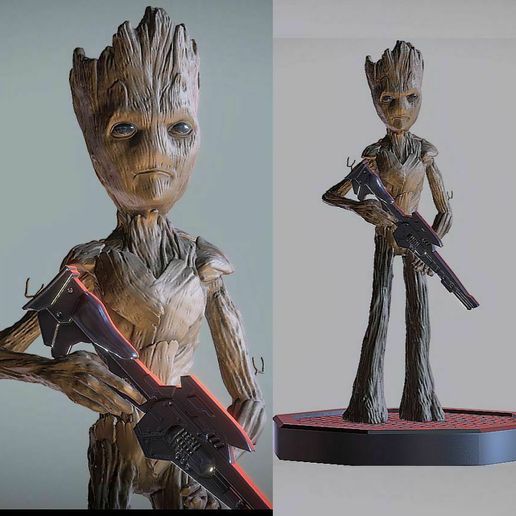 TEENAGE GROOT INSPIRED MODEL (LOW-P VERSION) 3D model