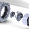 ETYPEcombo.jpg Jaguar Etype Wire rims, tyre and brakes kit for Revell