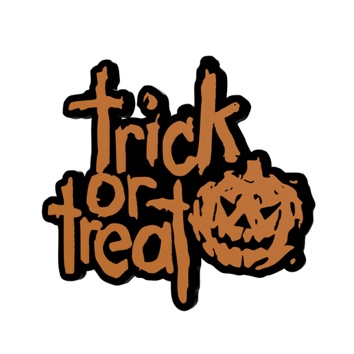 3D MULTICOLOR LOGO/SIGN - Trick or Treat (1986) - 3D model önizlemesi
