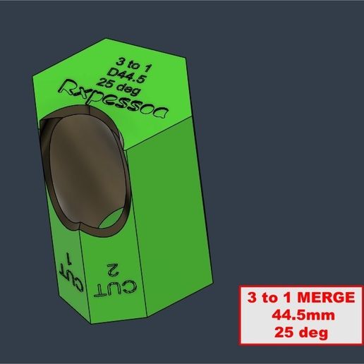 Merge 3 into 1 (D44.5) A25deg