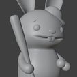 8.jpg Easter Bunny Baseball Player Figurine