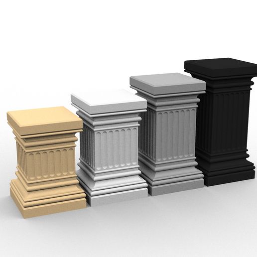 STP file Square Display Column 46mm x 70,80,90, 100mm 🟪 ・3D print ...