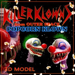 Killer_Klownz_Promo.jpg STL file KILLER KLOWNZ POPCORN KLOWN・Model to download and 3D print