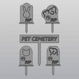 1.jpg Set 5 models Pet cemetery Planter decoration