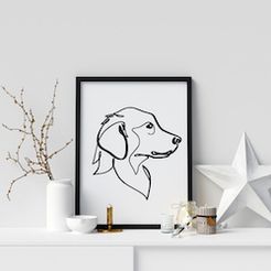 Golden Retriever Line Art Mockup 2.jpg Art de la ligne Golden Retriever