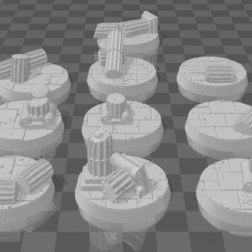 Greek Ruins Base Set For 28mm Table Top War gamming Roman